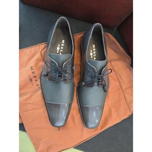 Mezlan Soka 9.5 M Gray Classic Lace Up Cap Toe Calf Skin Shoes main image 5